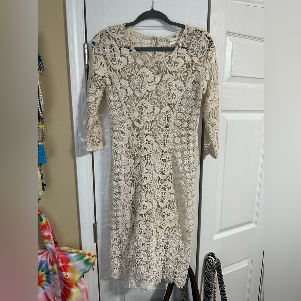 Love and Liberty Cream Crochet Dress